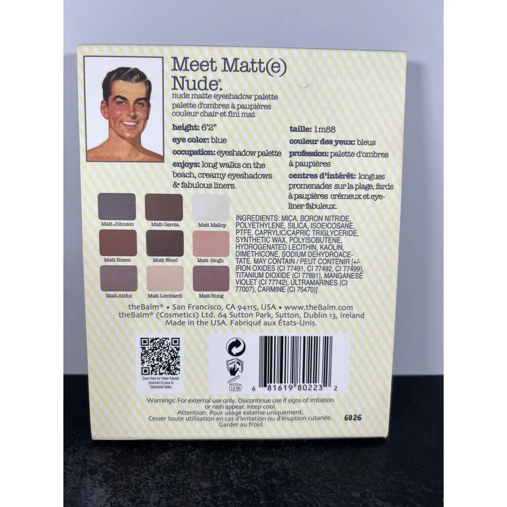 the Balm cosmetics Meet Matt(e) Nude Palette 0.86 oz. New In Box